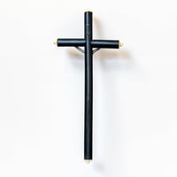 Image 7 of Crucifix antique de Jésus Christ - Napoléon III – Bois noirci et Christ en métal -  XIXe