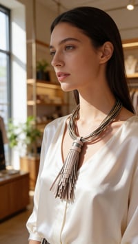 Image 6 of Collana artigianale in pelle LOGGIA - Eterna