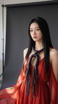 Image 2 of Collana scultura in pelle Minotauro23 - Nero 