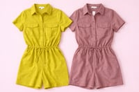 City Chic Button Down Romper 