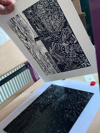 Image 5 of ‘Swift As The Wind’ Ltd ed linocut print