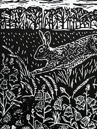 Image 2 of ‘Swift As The Wind’ Ltd ed linocut print