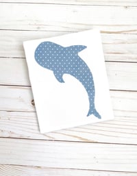 Image 2 of Whale Shark Baby Top Blue Polka Dot Sea Animal Baby Bodysuit Neutral Boys Girls