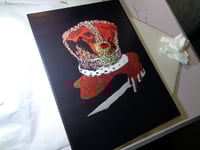 Image 1 of Red emblem Red Crown on black