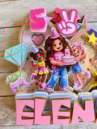 Image 3 of Pink Gamer Cake Topper