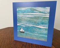 Image 2 of Black Boat White Sail Cards (6 Pack)