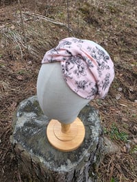 Image 1 of Pure Linen Twist Headband in Delicate Rose Pink