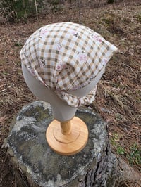 Image 2 of Girls- Ladies Small Pure Linen Cover in Sage Gingham 