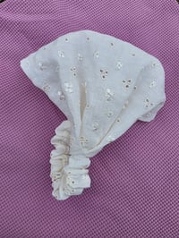 Infant-Toddler Pure Linen Eyelet Head Covering 