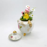 Image 8 of Springtime Gnome named Daisy with flowers tabletop decor