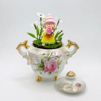 Image 2 of Springtime Gnome named Daisy with flowers tabletop decor
