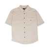 Organic Short Sleeve Shirt in Beige/Gingham