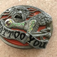 Image 2 of 1994 Tattoo You vintage belt buckle 
