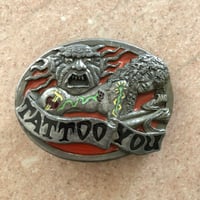 Image 1 of 1994 Tattoo You vintage belt buckle 