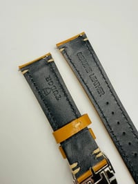 Image 9 of Tudor 22mm light Brown Leather Wrist Watch Strap With Stainless Steel Clasp NEW