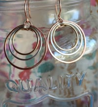 Image 3 of Tri-Tone Hoop Earrings💖