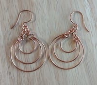Image 1 of Tiered Hoop Copper Earrings💛
