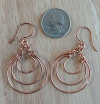 Image 2 of Tiered Hoop Copper Earrings💛