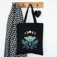Image 1 of Luna Moth Polycotton Tote Bag