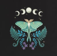 Image 2 of Luna Moth Polycotton Tote Bag