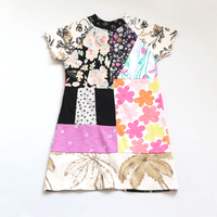 Image 1 of superfloral patchwork 4T wow courtneycourtney short sleeve tunic raglan dress