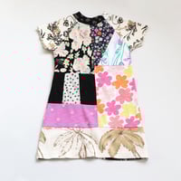 Image 3 of superfloral patchwork 4T wow courtneycourtney short sleeve tunic raglan dress
