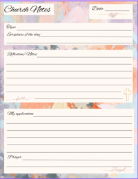 Handmade Church Notes Notepad, lined, religious, bible, sermon, gift, notes, pad, prayer, God, Jesus