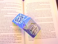 Image 3 of Handmade Magnetic Bookmark, planner, journal, book, patchwork, jeans, denim, gift, page, reading