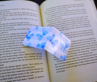 Image 2 of Handmade Magnetic Bookmark, blue, stripes, read, book, bows, journal, coquette, planner, gift