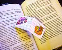 Image 3 of Handmade Magnetic Bookmark, read, book, otters, journal, reading, planner, coquette, gift, page
