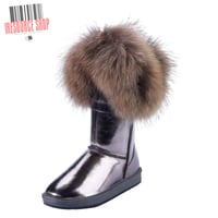 Image 4 of Custom Fur Trim UGG-Style Snow Boots | Luxury Fox Fur | Handcrafted