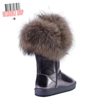 Image 5 of Custom Fur Trim UGG-Style Snow Boots | Luxury Fox Fur | Handcrafted