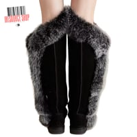 Image 5 of Luxury Over-The-Knee Fox Fur Snow Boots | Thigh High Winter Boots