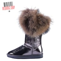 Image 6 of Custom Fur Trim UGG-Style Snow Boots | Luxury Fox Fur | Handcrafted