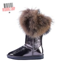 Image 7 of Custom Fur Trim UGG-Style Snow Boots | Luxury Fox Fur | Handcrafted