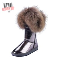Image 8 of Custom Fur Trim UGG-Style Snow Boots | Luxury Fox Fur | Handcrafted