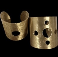 Image 2 of Brass Cuffs with Cut Out Circles