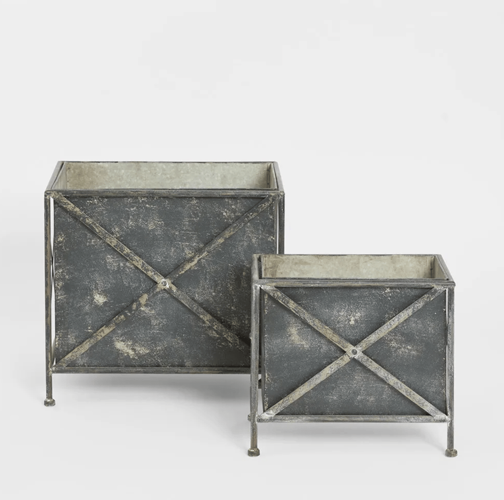 Image of Zinc Planter Set of 2