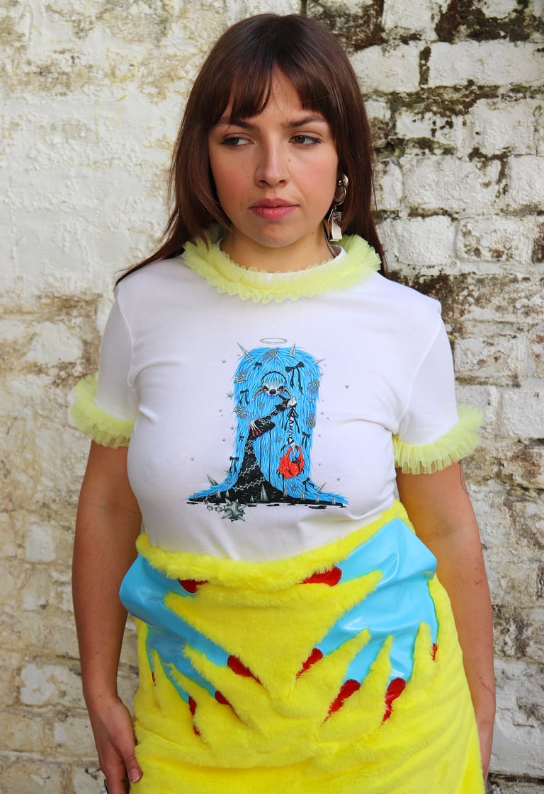 Naomi Gilon × Coby Zutt — White Crop Top  Image 3