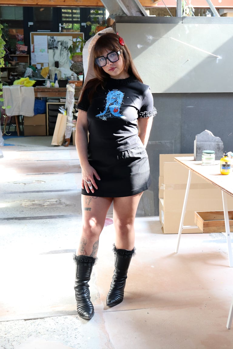 Naomi Gilon × Coby Zutt Black Crop Top Image 4