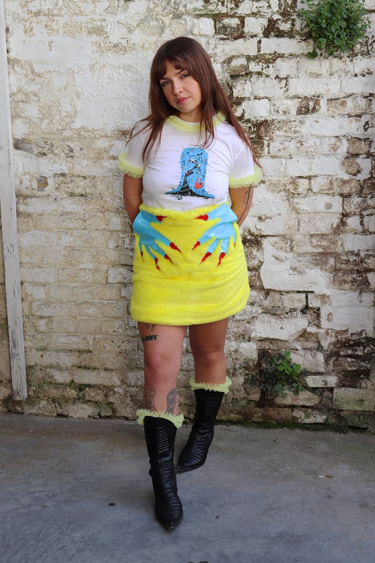 Faux Fur Skirt (Made to Order) Image 3