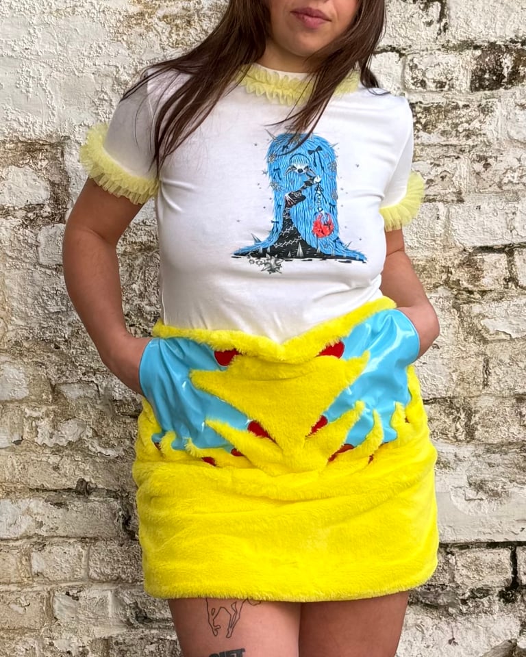 Faux Fur Skirt (Made to Order) Image 5