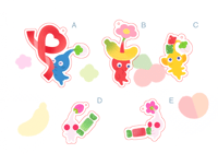 Image 2 of Pikmin gummy charms + sticker sheet