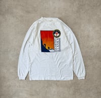 Image 1 of Patagonia Beneficial LS T-Shirt Alaska Guides Print White Medium Vintage