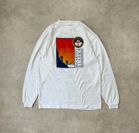 Image 3 of Patagonia Beneficial LS T-Shirt Alaska Guides Print White Medium Vintage