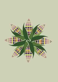 Image 2 of Sacred Corn Mandala 5x7in printable greeting card