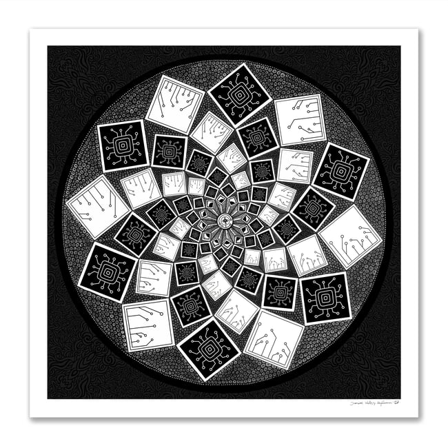 "Circuit Mandala" Print