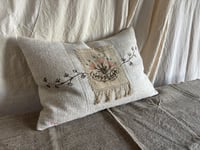 Image 2 of EARLY 20TH CENTURY HAND EMBROIDERED ANTIQUE TURKISH TEXTILE ON HANDWOVEN VINTAGE LINEN