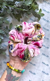 Image 1 of Hand-dyed Silk Velvet Scrunchie (#1)