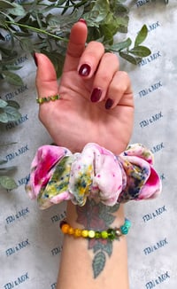 Image 2 of Hand-dyed Silk Velvet Scrunchie (#1)
